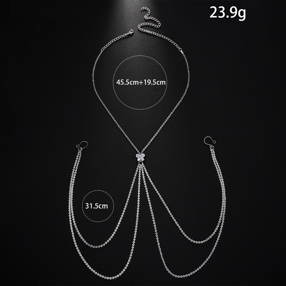 Papillon Crystal Body Chain — view 3